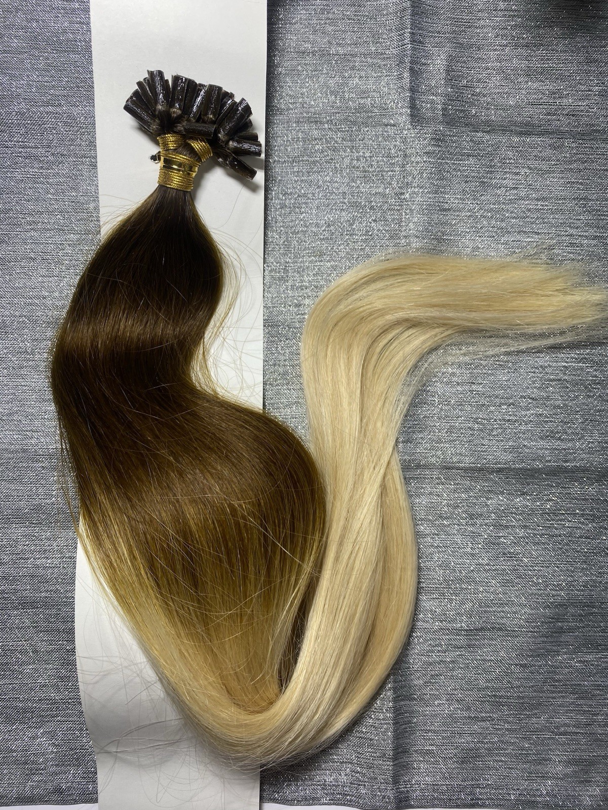 VE Sunny 22 Inch 50g U Tip Hair Extensions Remy Human Hair T4/60 Ombre Blonde