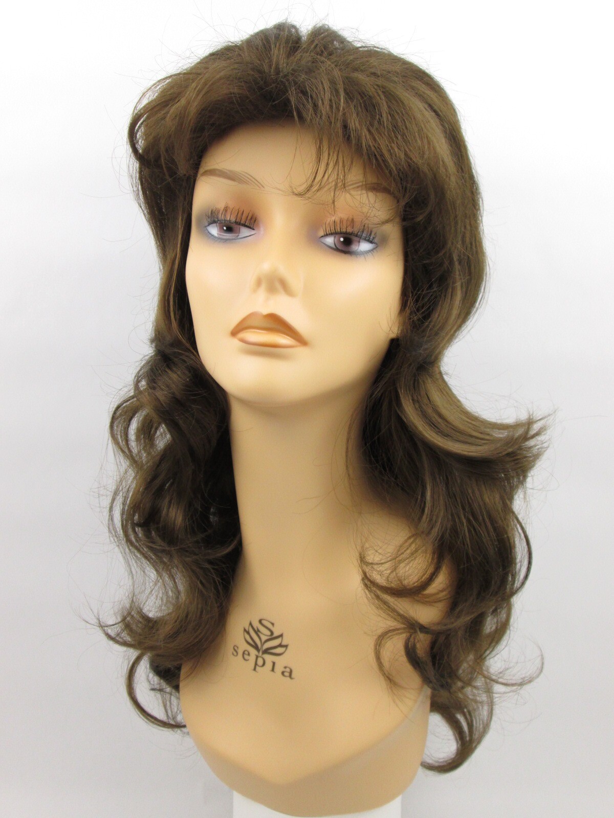 80S 90S WOMEN LADY 29″ LONG STRAIGHT HAIR LAYERED SHAG STYLE WIG W/ BANGS JODY