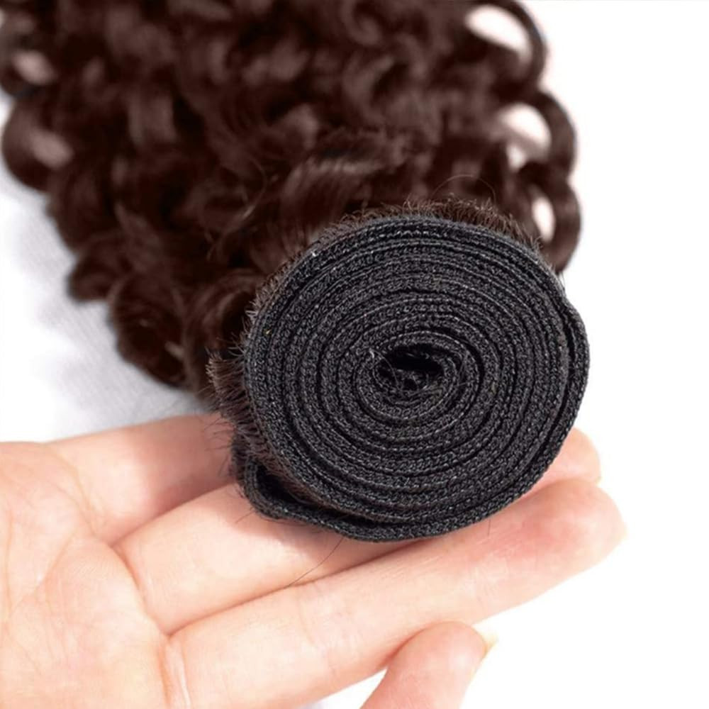 Chocolate Brown Body Wave Human Hair Extensions – 3 Bundles, 26-30