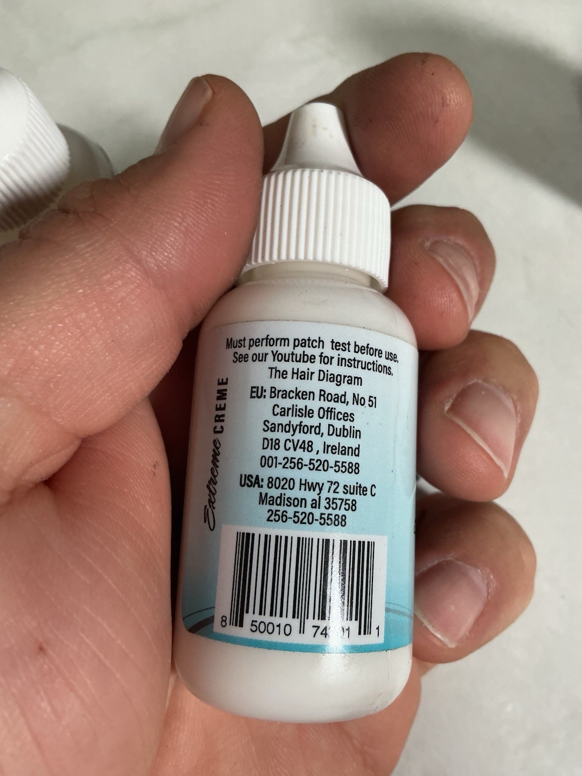 3X The Hair Diagram Bold Hold Extreme Creme Glue for Lace Front Wigs 1.3 oz