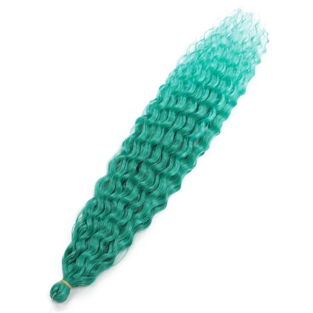 Ariel afro Curl Water Wave Braiding Hair Synthetic Crochet Blonde Pink Ombre