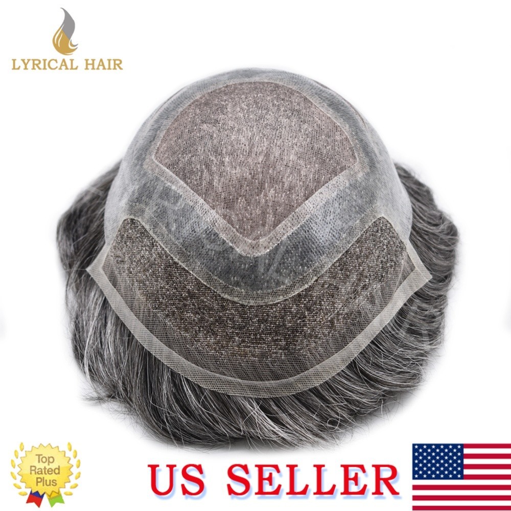 Lyrical Hair Mens Toupee Hairpiece French Lace Front Human Hair System Natural