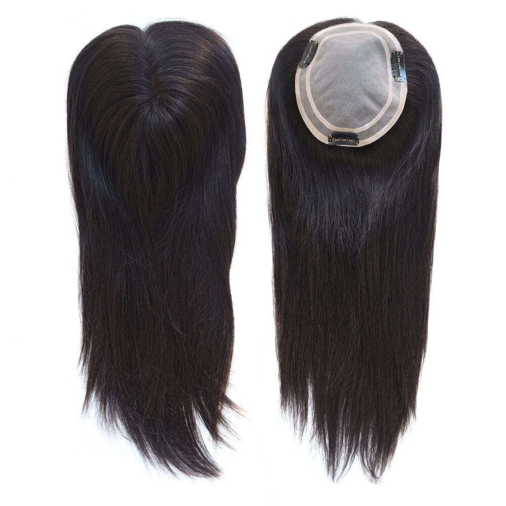 Clip-on Mono Hair Topper for Women 16″ 20″