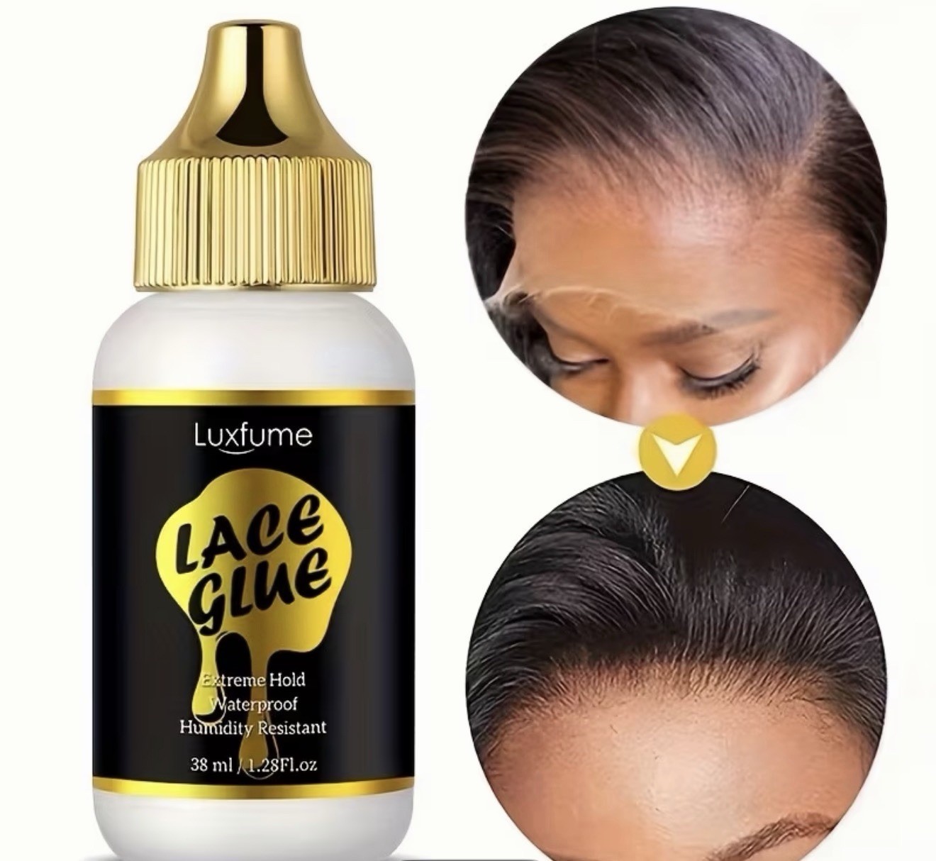 Luxfume Lace Glue Water Based Waterproof Humidity Resistant No Latex 38 ml