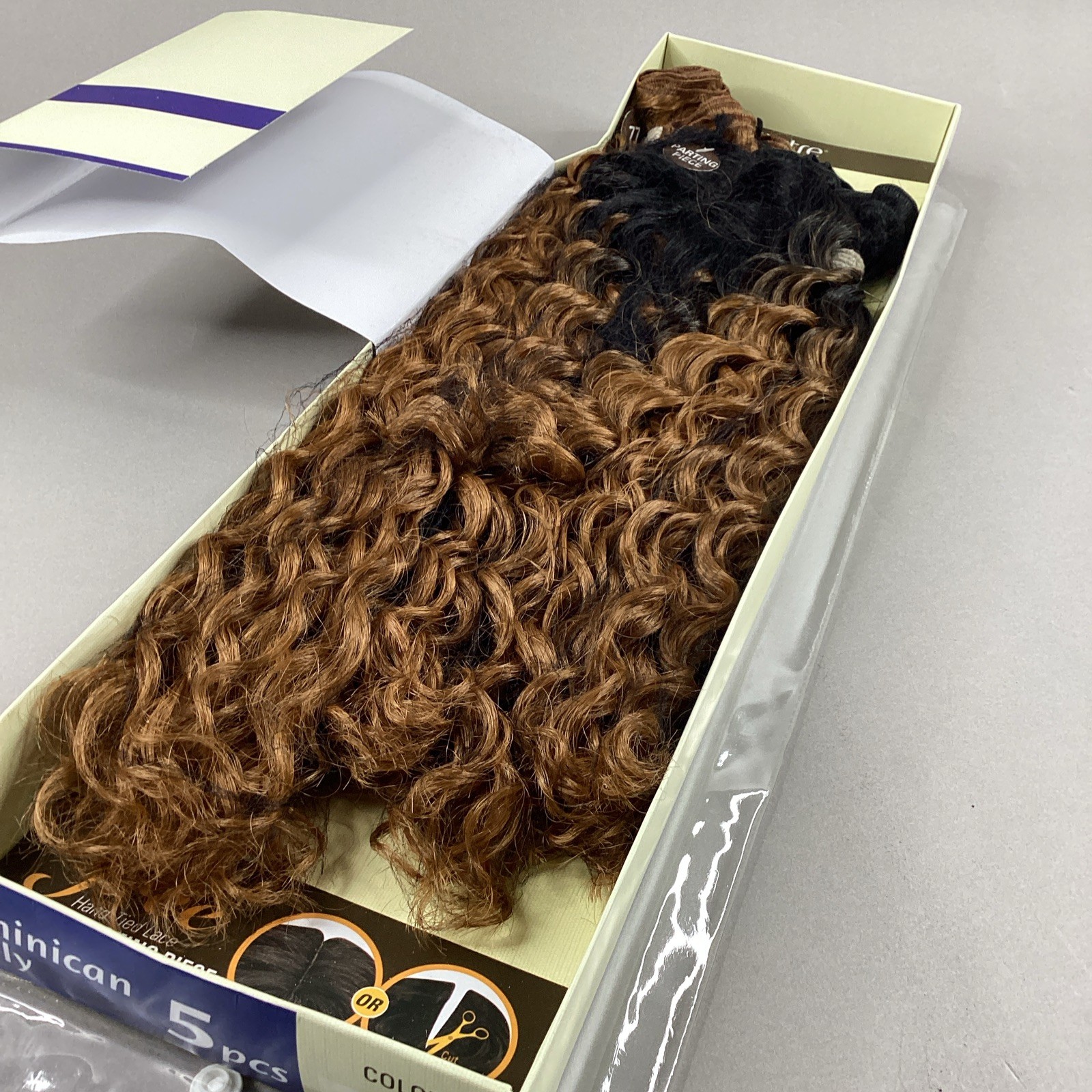 Dominican Curly #DR2730 Brown 18″-22″ 5pcs Batik Duo Synthetic Hair Extensions