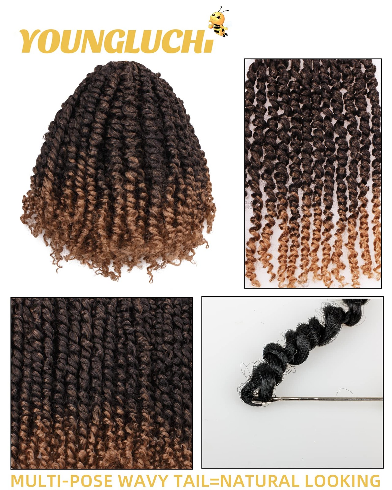 Pre-Twisted Passion Twist Crochet Hair for Black Women Passion Twist Hair Pre…