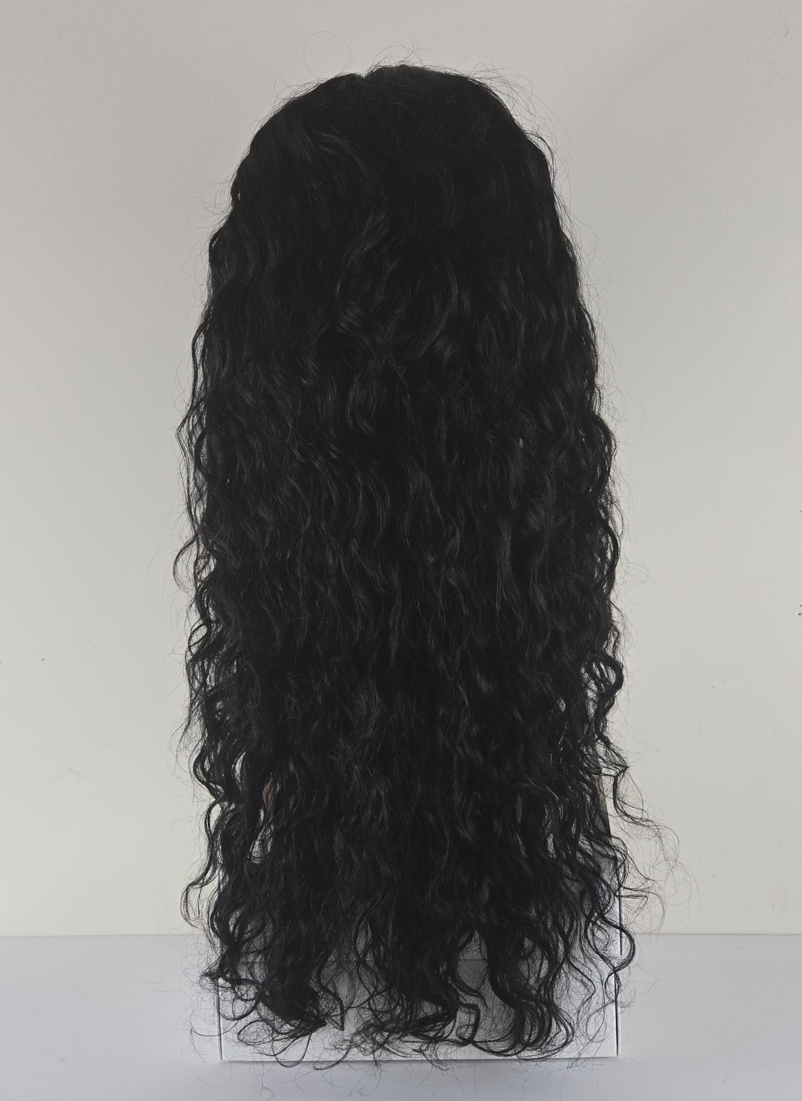 WannaBee Deep Lace Part Curly Human Wig 28″ #1