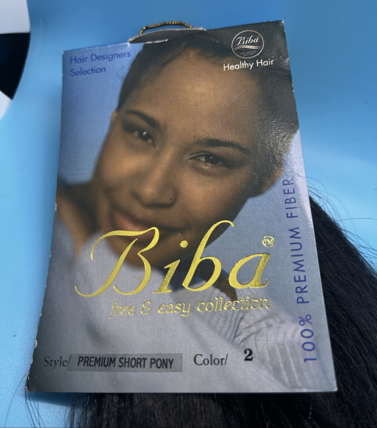 1 pair Biba Free & Easy Collection hair extension black 100% Premium Fiber hair