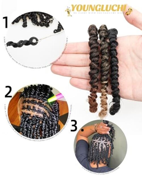 10 Inch 8 Packs Passion Twist Crochet Hair-Mixed 10 Inch (Pack of 8) 1B+T27+T30