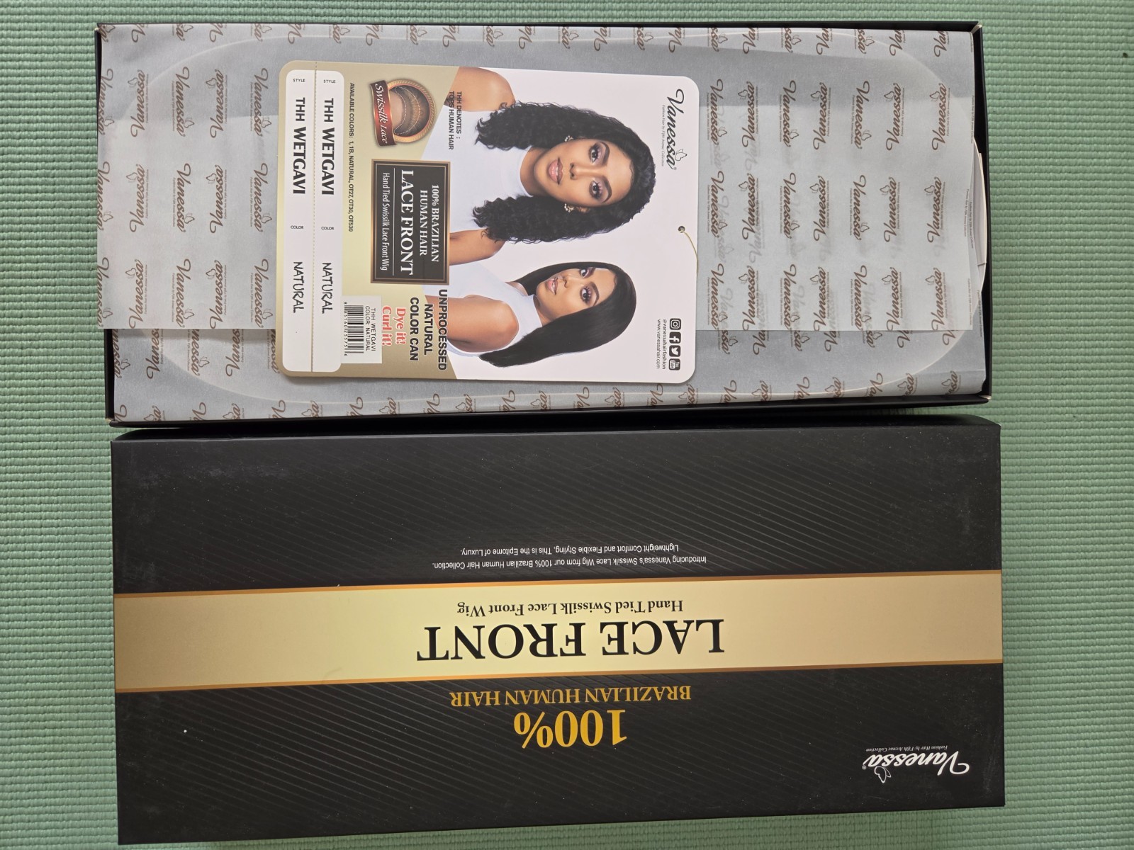 Vanessa Human Hair Lace Wig THH WetGavi, Color Natural