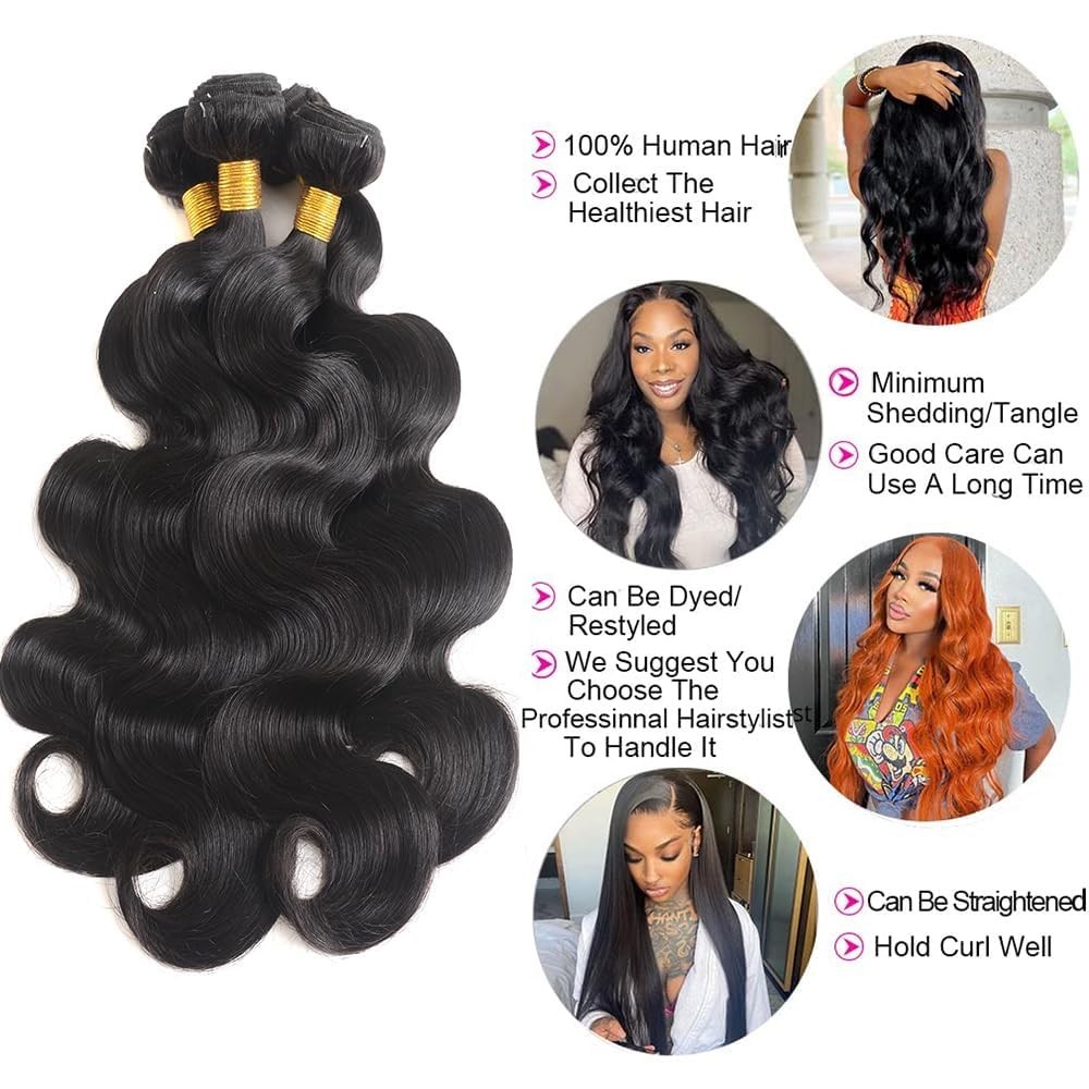 12A Raw Human Hair Bundles Straight Body Water Loose Deep Wave Curly Remy Hair