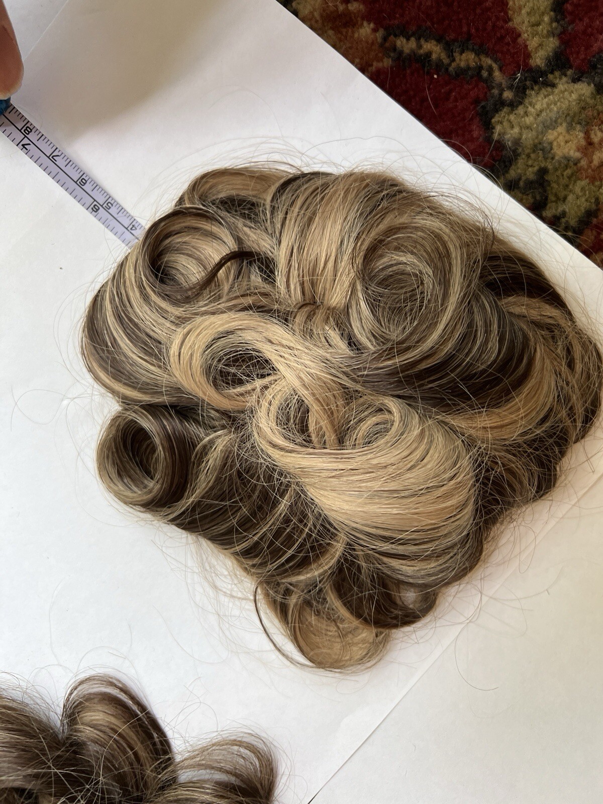 100% Human Hair Wiglet Dark Brown & Hazelnut Curly Claw Hairpiece Extension New