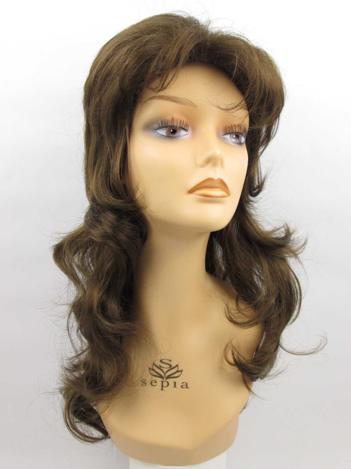 80S 90S WOMEN LADY 29″ LONG STRAIGHT HAIR LAYERED SHAG STYLE WIG W/ BANGS JODY