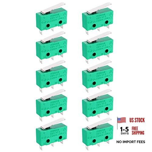 10PCS KW4-3Z-3 Micro Limit Switch SPDT NO NC 3 Terminals Momentary Short