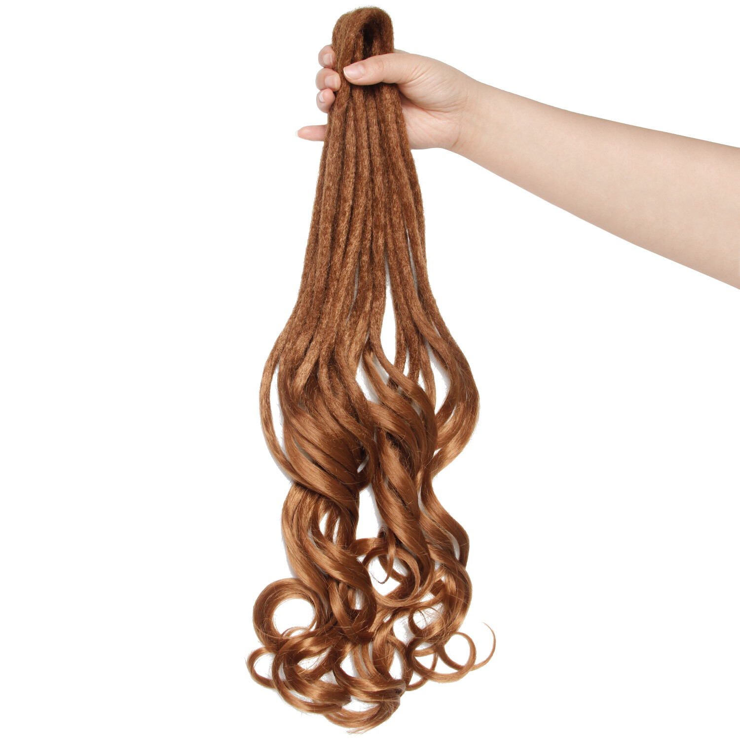24″ French Curl Double Ended Dreadlocks Extension Princess Hair Curly DE Dreads