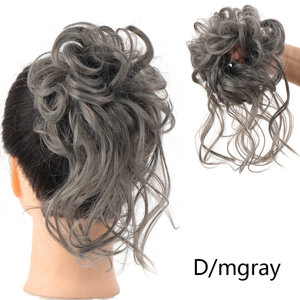 Messy Hair Scrunchies Tousled Updo Hairpiece Bun Ponytai Chignon for Women Girls