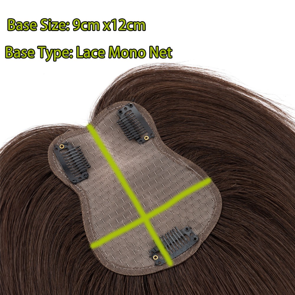Women Curtain Bangs Clip in HUMAN HAIR Topper Hairpiece Extensions For Thin Hair