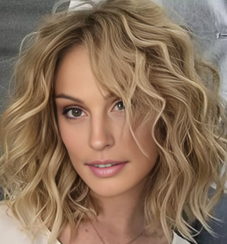 Messy Wavy Curly Rooted Blonde Mix Human Hair Lace Front Wigs Glueless Soft Remy