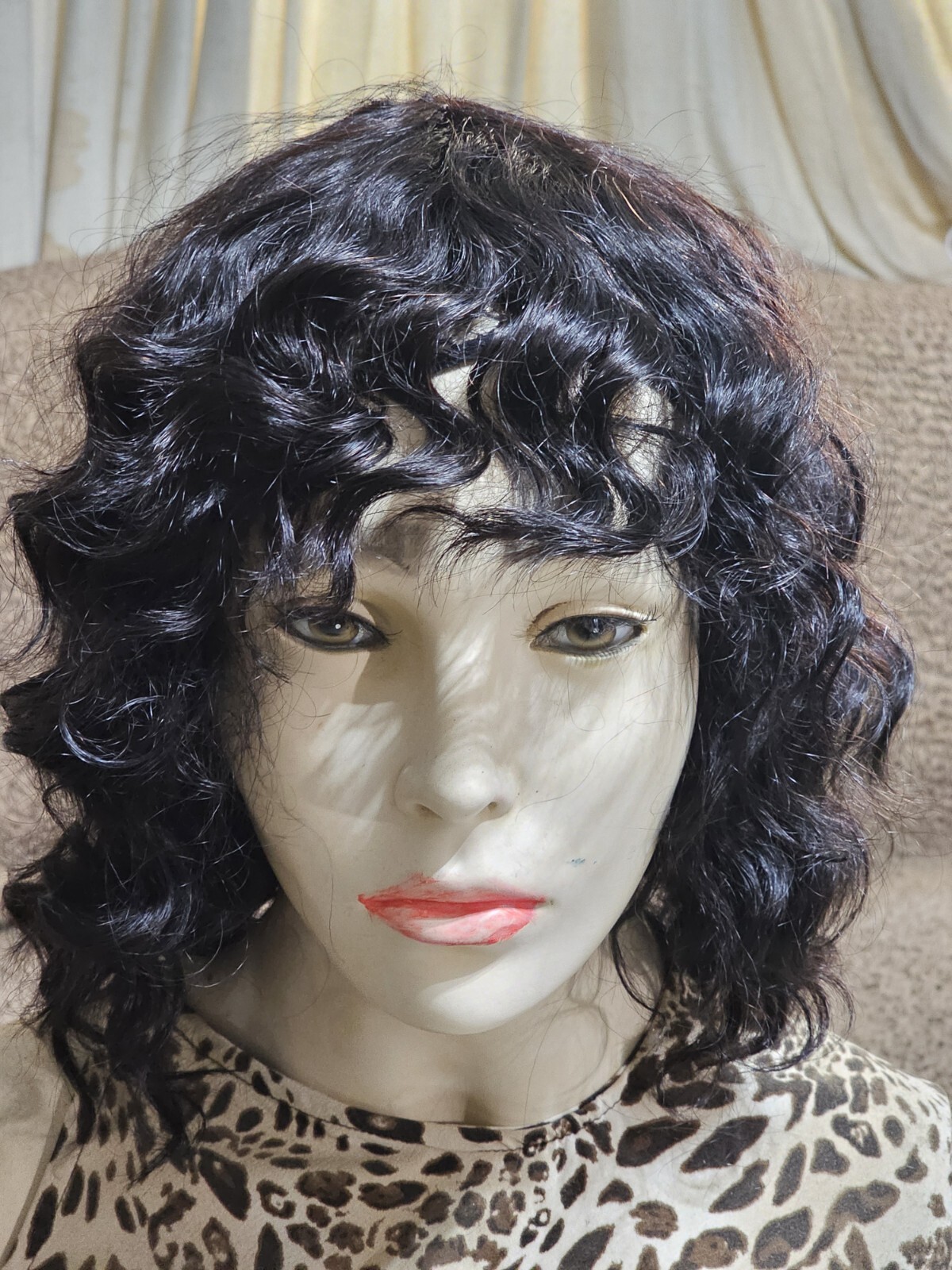 12inch Body Wave Wig Black Body Curly Human Hair 100%Wigs No-Lace Wigs