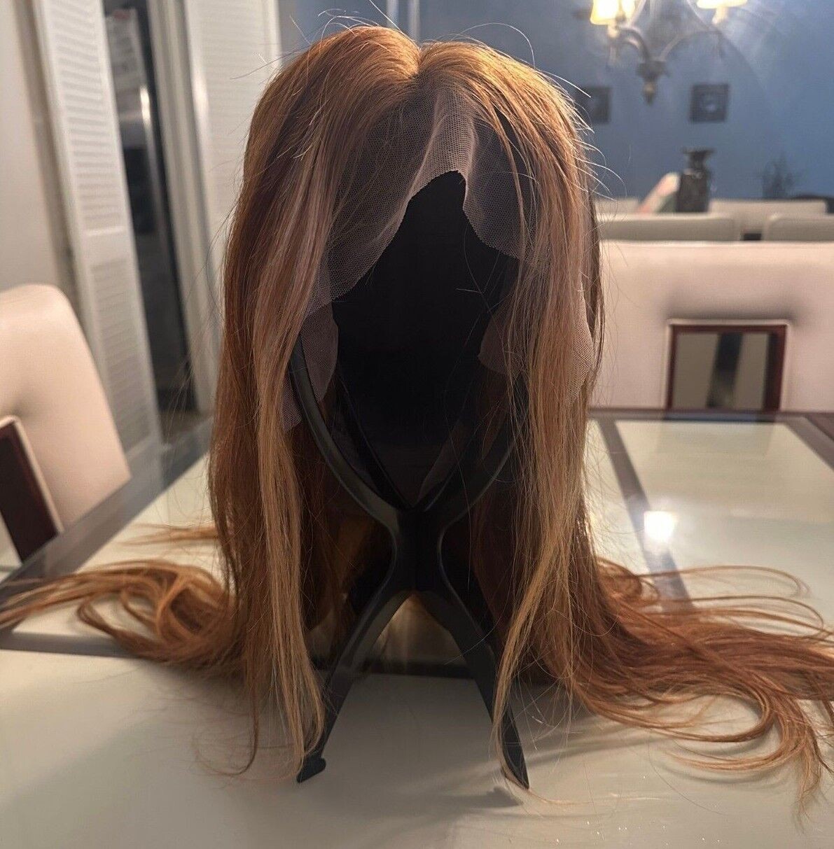 Straight Blonde 4/27 Piano Highlight 13X4 HD Lace Front Human Hair Wig 22 inches