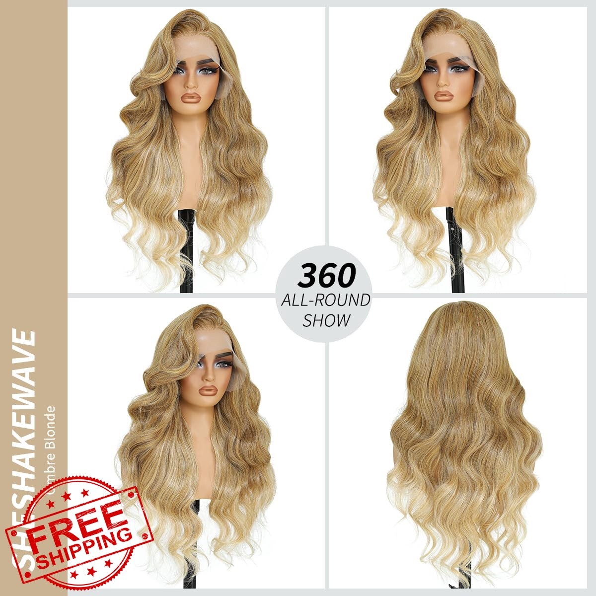 Sheshakewave Ombre Blonde wig 28 inch body wave