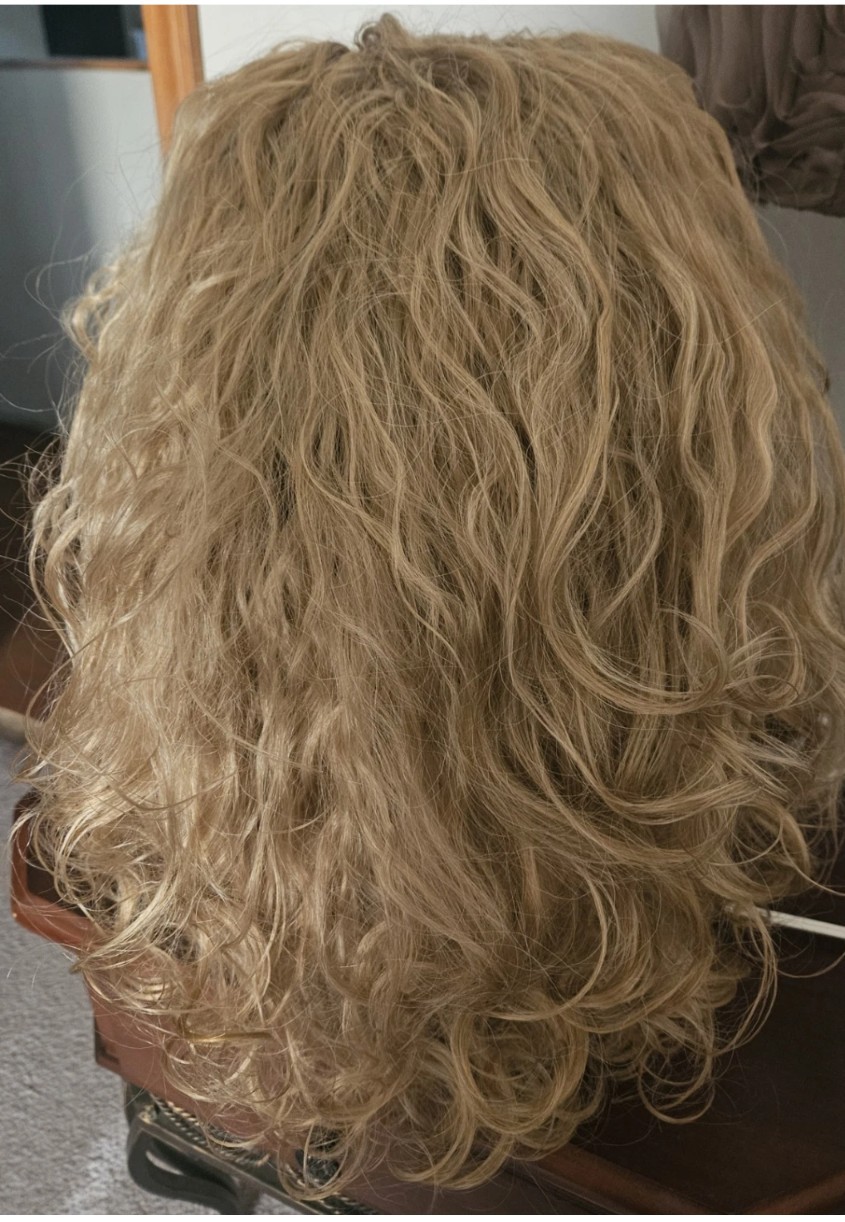 Headband Wig Auburn Color Synthetic Hair Long For Petite Head New No Box Or Tags