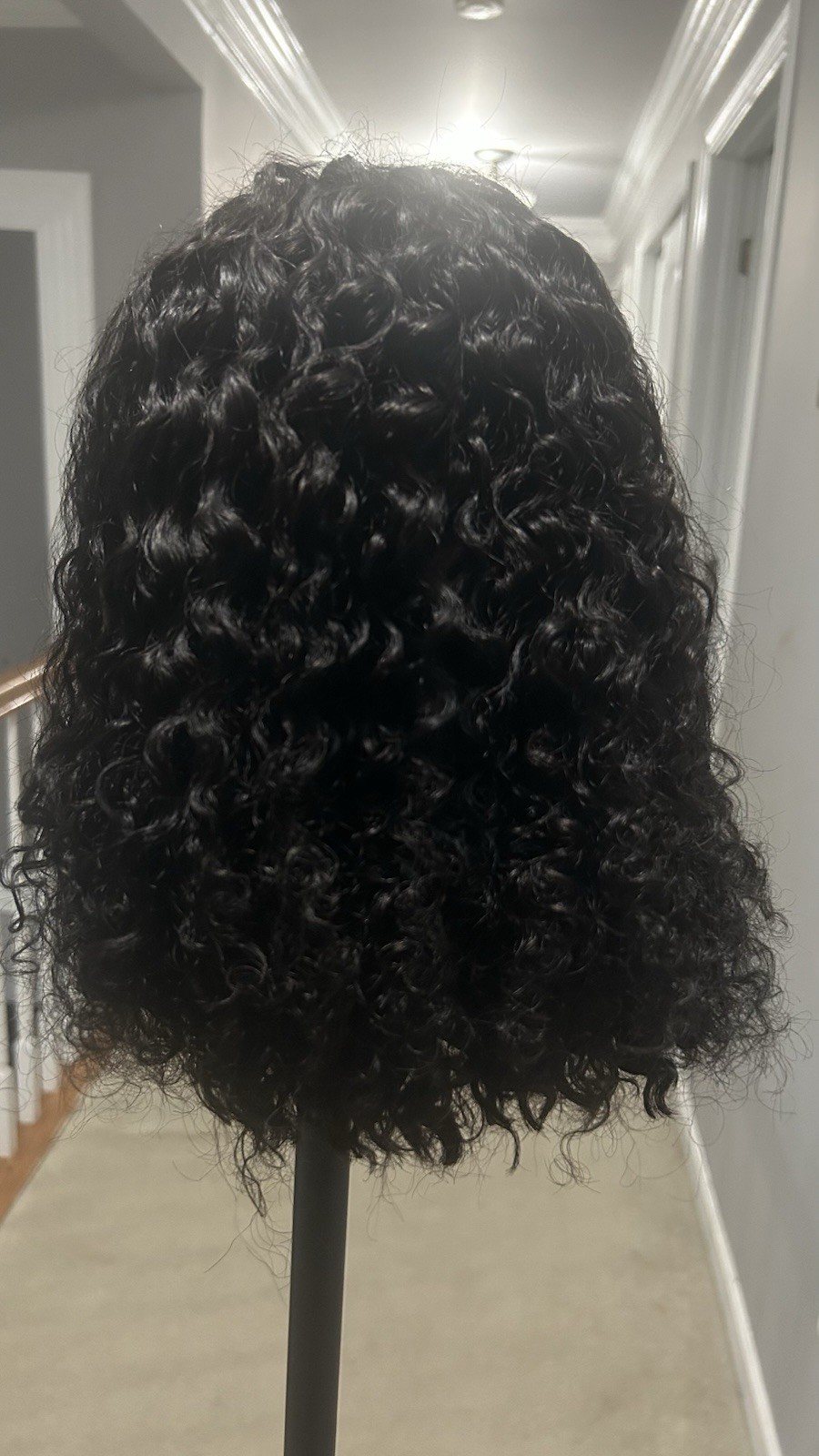 13×4 10inch Jerry Curl Wig. 100 Percent Human Hair Short Bob