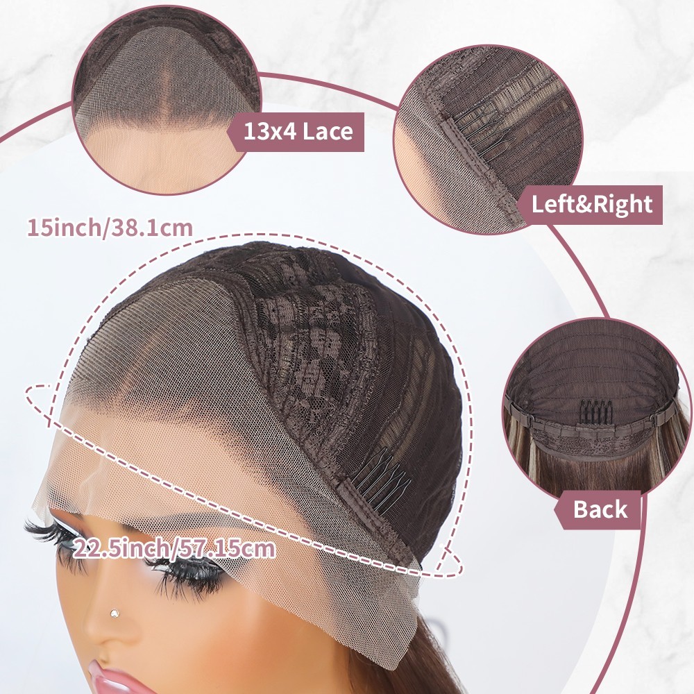 Honey Blonde Ombre Synthetic Lace Front Wigs Pre Plucked Long Straight Glueless