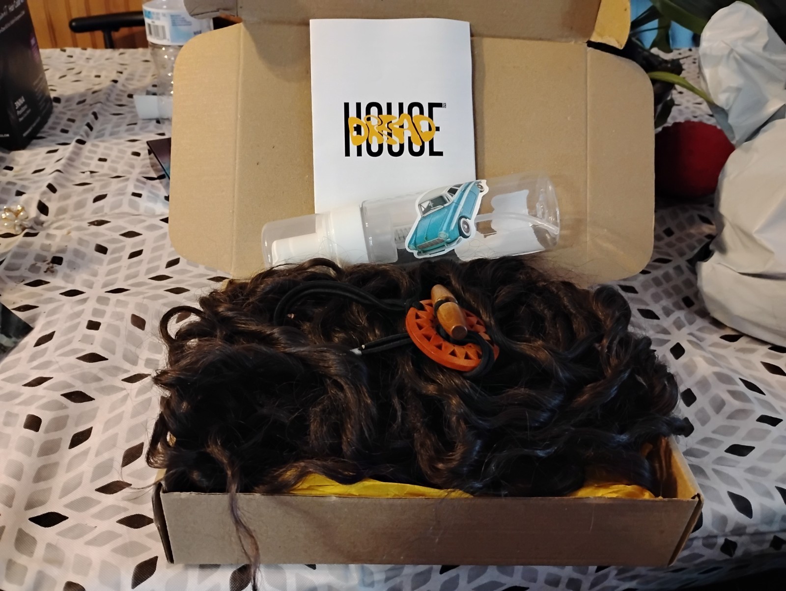HOUSE Synthetic Braided Curly Hair Extensions 20in Black Purple Blue Lavender