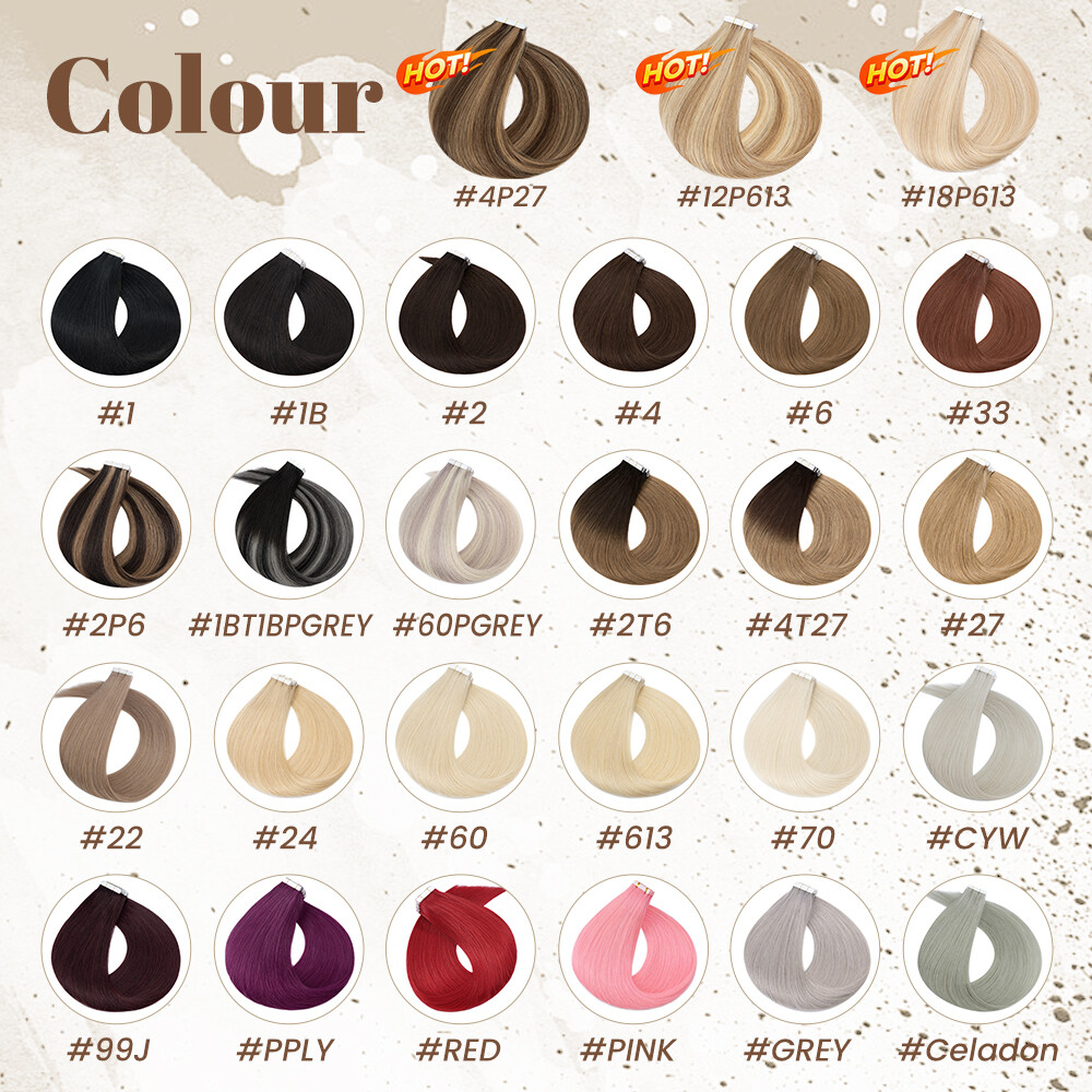 200G Tape In 100% Remy Human Hair Extensions Seamless Skin Weft Thick 18″-24″ US