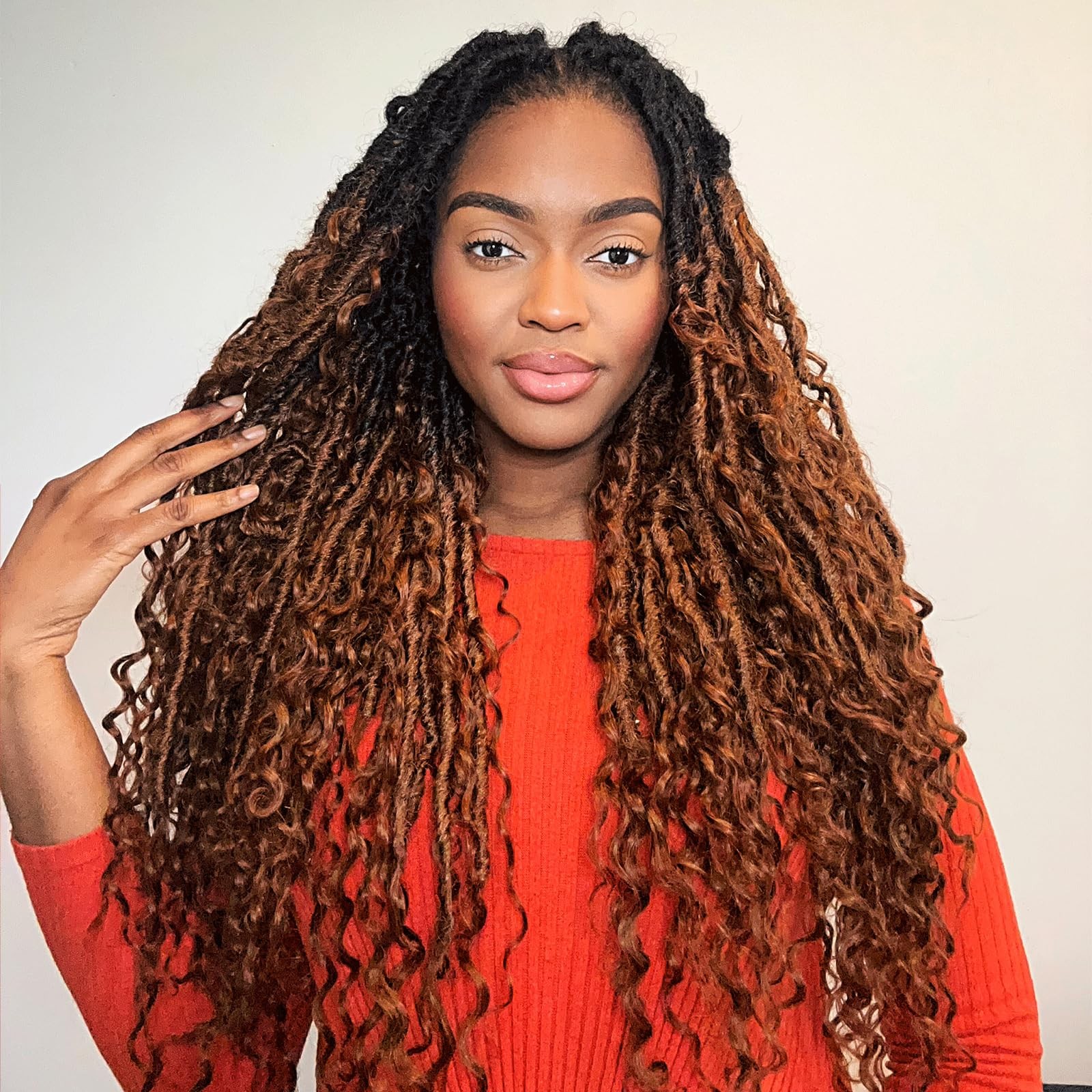 Toyotress Boho Human – 20 Inch 8 Packs Pre-Looped Crochet Human Curls