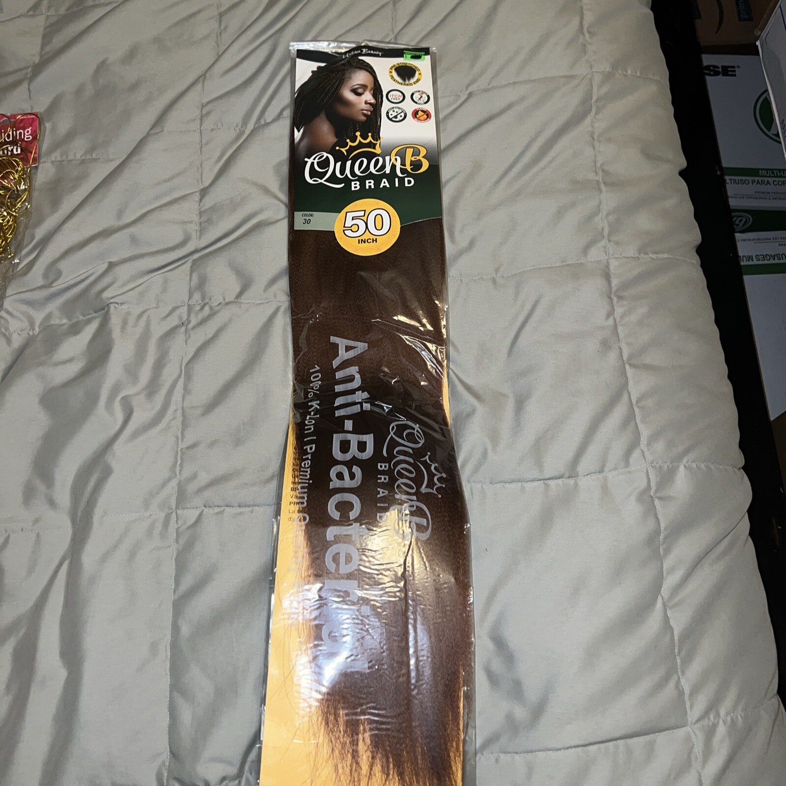 QUEEN B 50″ 1 one pack BRAID Hair Extensions color #30 ready to use URBAN T6