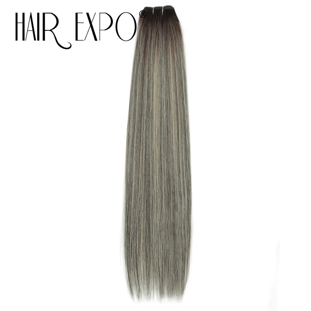 Smooth Long Ombre 26Inch Synthetic Yaki Straight Hair Bundles 150g Natural Hair