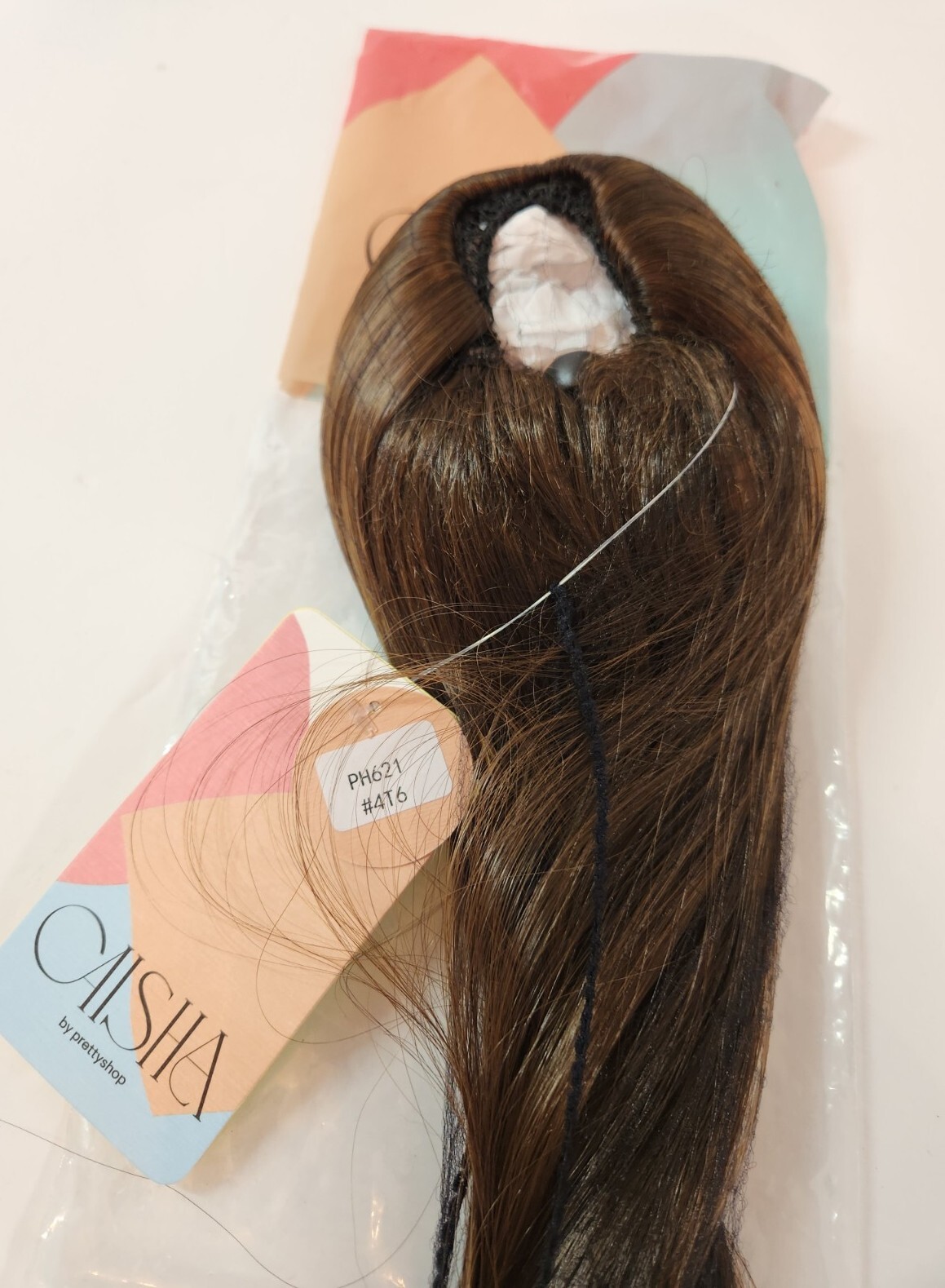 NEW 26″ Long Straight Brown Mix Ponytail Hair Piece Extension Drawstring Beauty