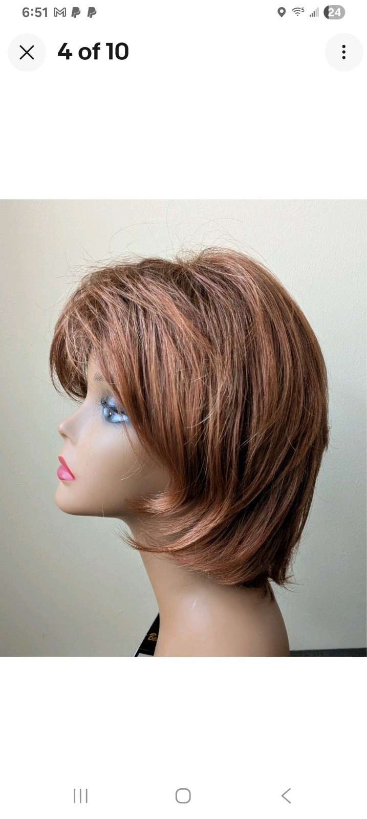 Tony Of Beverly Hills “Lauren” Blended Red 29T Elura Blend Short Bangs Classy
