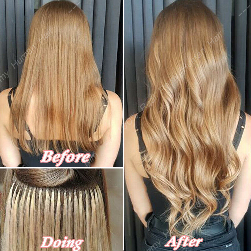 CLEARANCE Nail U Tip Russian Human Remy Hair Extensions Thick 150/200g Full Head