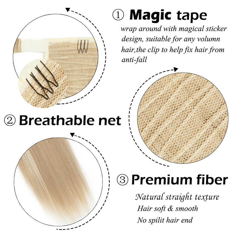 Thick Ponytail Wavy Clip In Hair Extension Ombre Extensions Fake Long Hair Piece