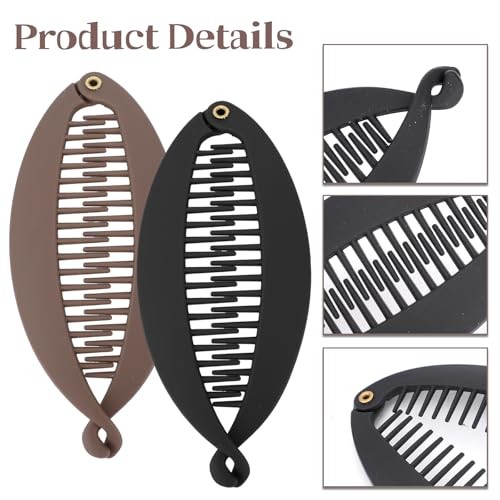 4 Pcs Banana Clips for Hair – Vintage Clincher Combs Tool Accessories Fishtail