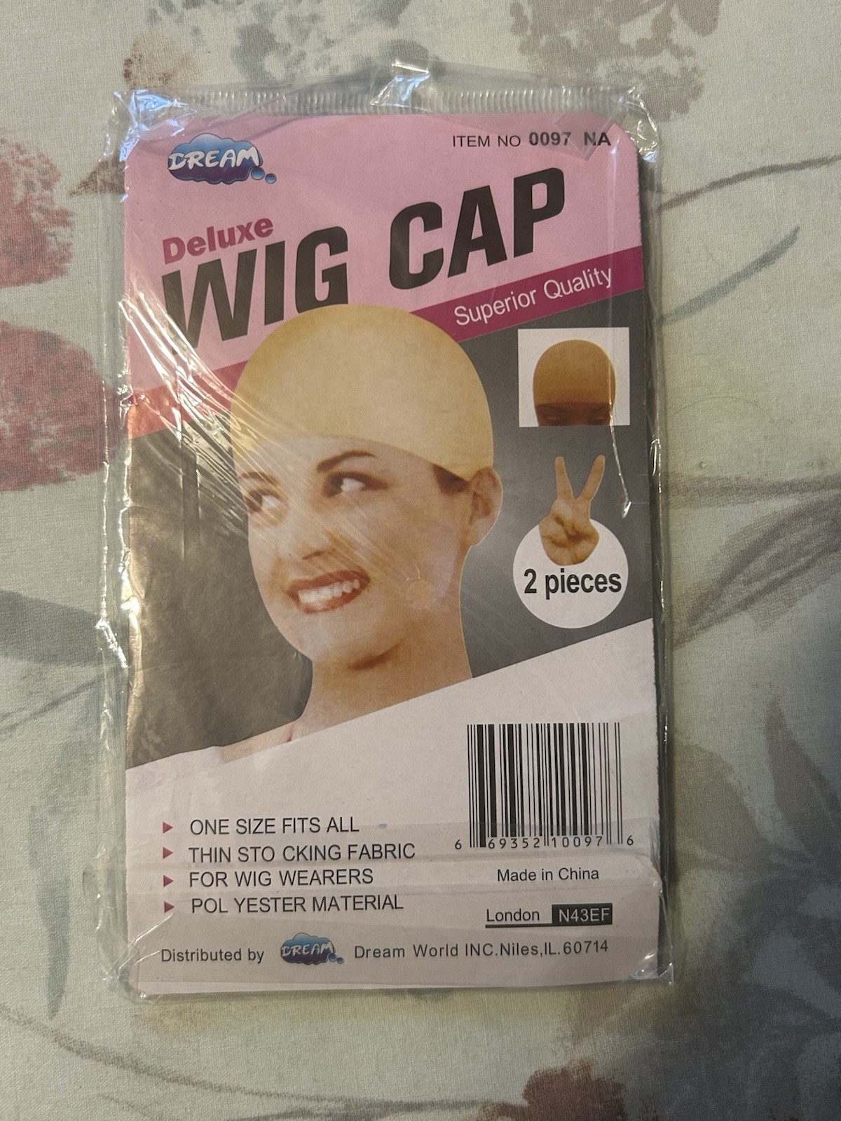 Dream deluxe Wig Cap 0097 2 Pieces One Size Fits All Polyester Superior Quality