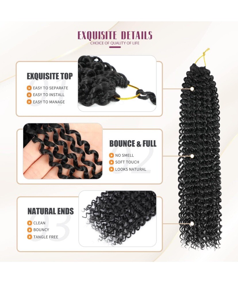 Dansama Passion Twist Hair Water Wave Crochet Hair