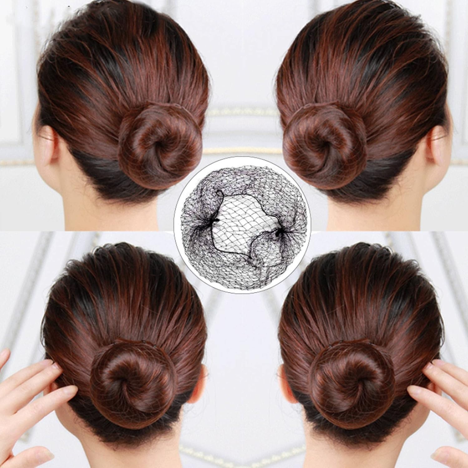 Disposable Black Hair Nets, Invisible & Lightweight, 100 Pcs