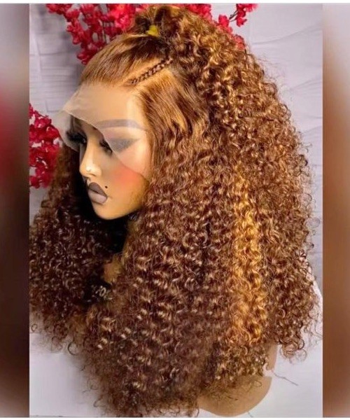 Lace Front Body Wave Wig C-Part Wig Cap Natural Wavy Black/Brown Women