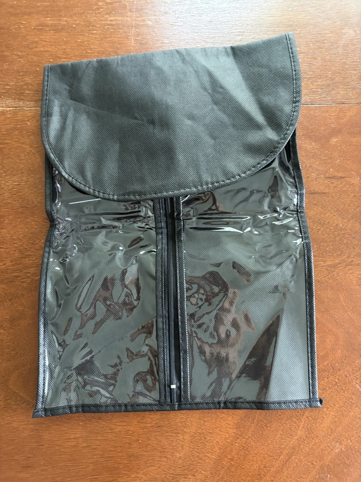 Hair Extension Storage Bag Anti-Slip Hanger, Clear Front, Zipper 23.6 in