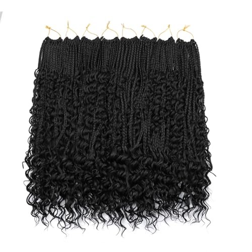 Goddess Box Braids Crochet Hair – 18 Inch 8 Packs 18 Inch (Pack of 8) 1B