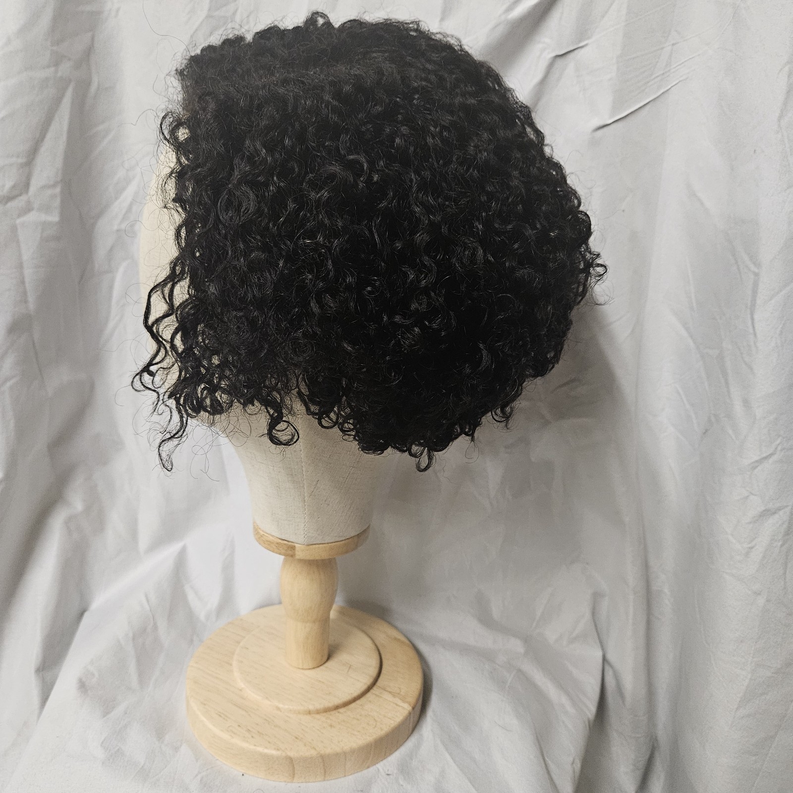 Luvme Hair Short Curly Minimalist HD Lace Glueless Wig side part 100%Human Hair.
