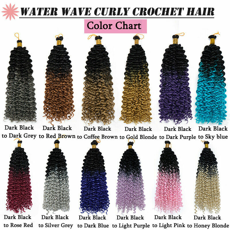 100% Natural Crochet Deep Wave Curly As Human Hair Extensions Woman Water Wave