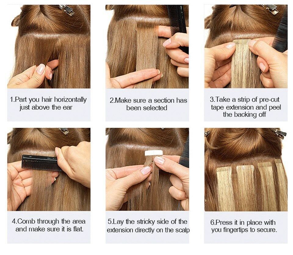 Reusable Seamless Tape In Remy Russian Hair Extensions Skin Weft For Hair Salon