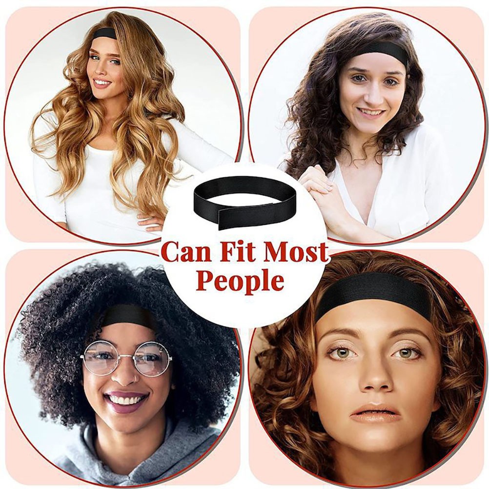 3Pcs Wigs Fixed Elastic Band Creative Headgear Band Black Elastic Wigs Band