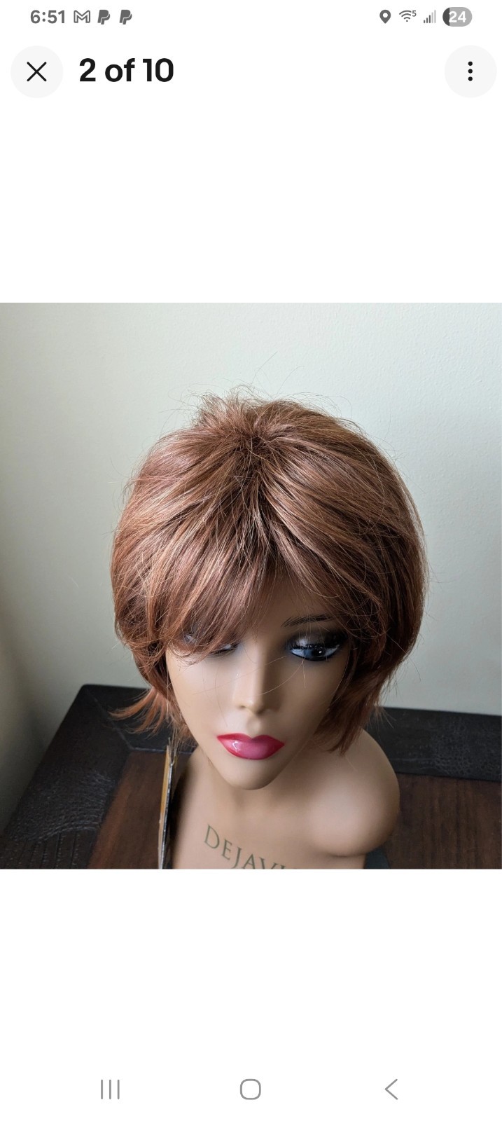 Tony Of Beverly Hills “Lauren” Blended Red 29T Elura Blend Short Bangs Classy