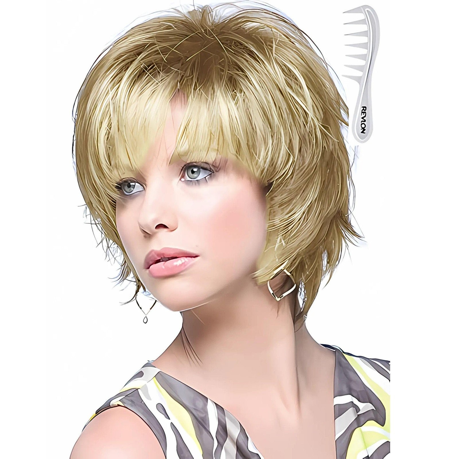 Noriko Sky Synthetic Wig by Rene of Paris and Wig Lift Comb – Champagne-R -…